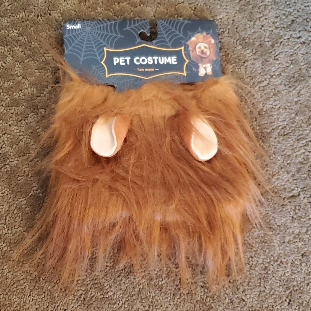 Pet Dog Halloween Parade Costume Hat - Lion Mane  Size Small 10"-13"  NWT